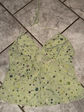 Victorias Secret Light Green Sheer Pajama Matching Set Sz Med actual Y2K piece